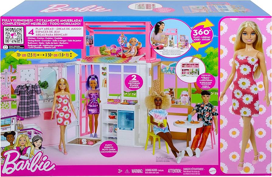 BARBIE DOLLHOUSE FOLDABLE PLAYSET