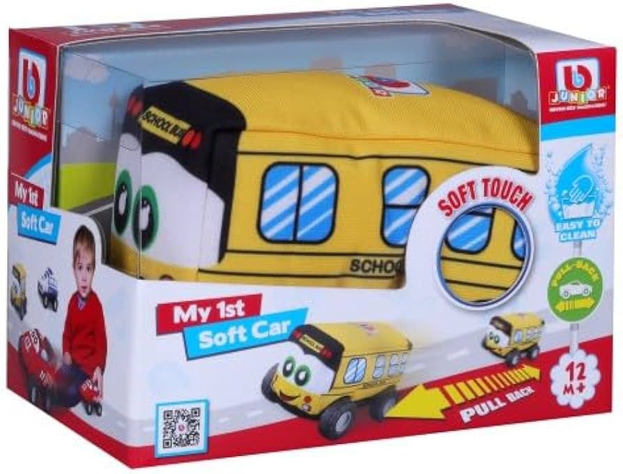 BB Junior My 1st Soft Car School Bus Toy, Yellow
