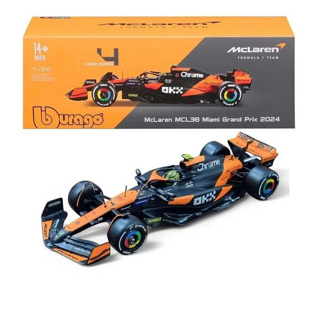 BURAGO 1/24 MCL38 OSCAR PIASTRI #81 WITH HELMET