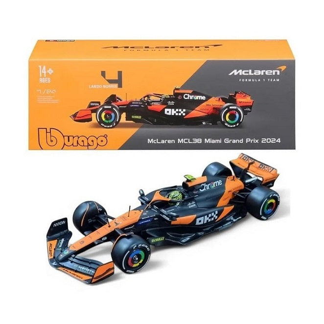 BURAGO 1/24 MCL38 OSCAR PIASTRI #81 WITH HELMET by BURAGO