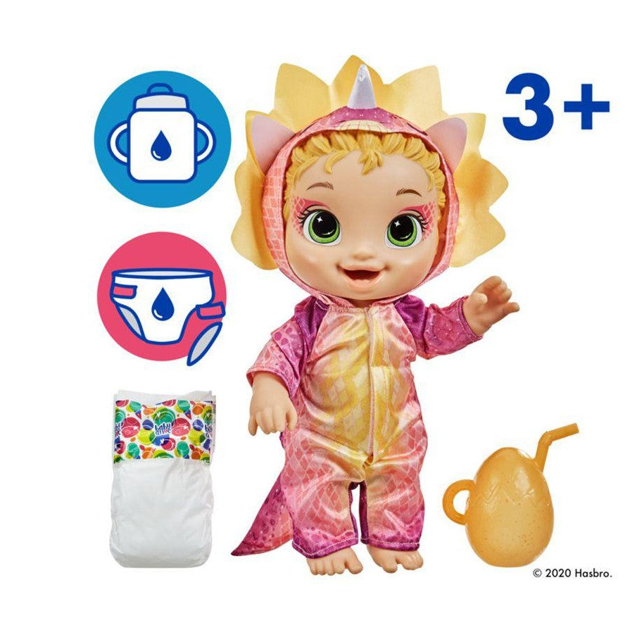 Baby Alive Dino Cuties Doll Triceratops Blonde Hair by Hasbro