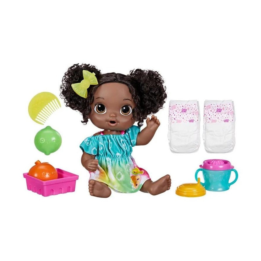 Baby Alive Fruity Sips Doll, Lime, Black Hair by Hasbro