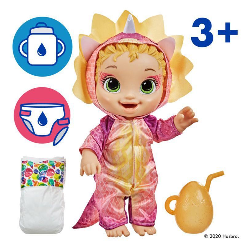 Baby Alive Dino Cuties Doll Triceratops Blonde Hair