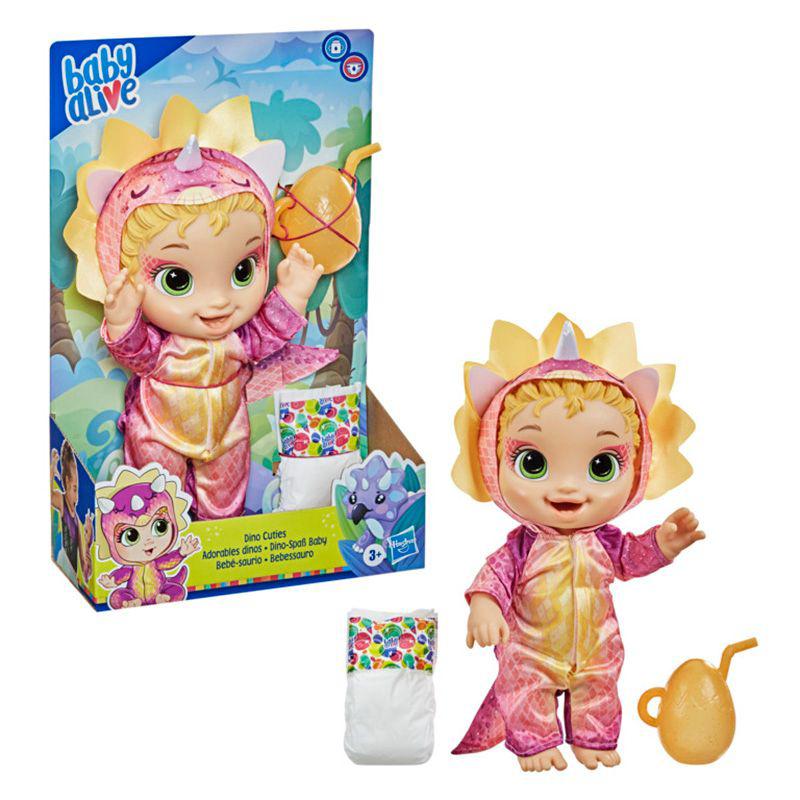 Baby Alive Dino Cuties Doll Triceratops Blonde Hair