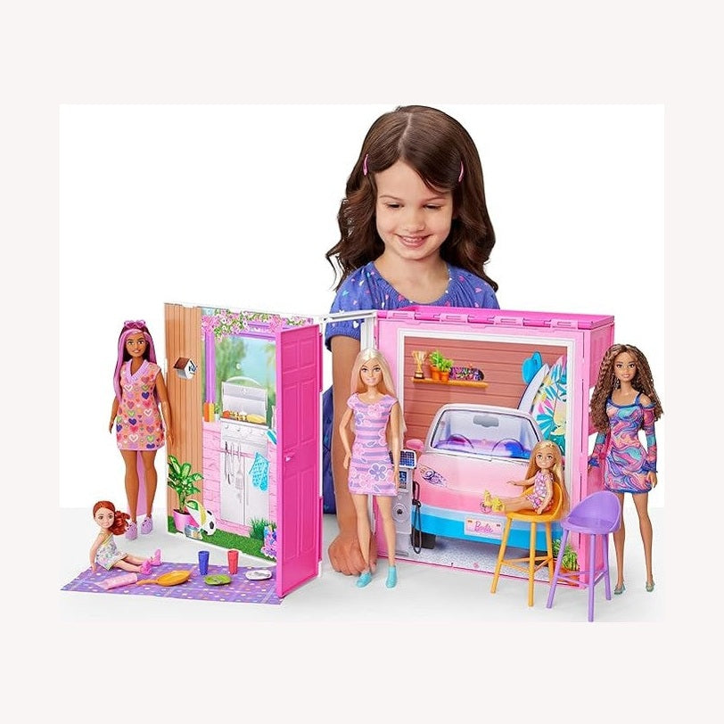 Barbie Dollhouse Playset, Getaway House with 11 Accessories by Mattel