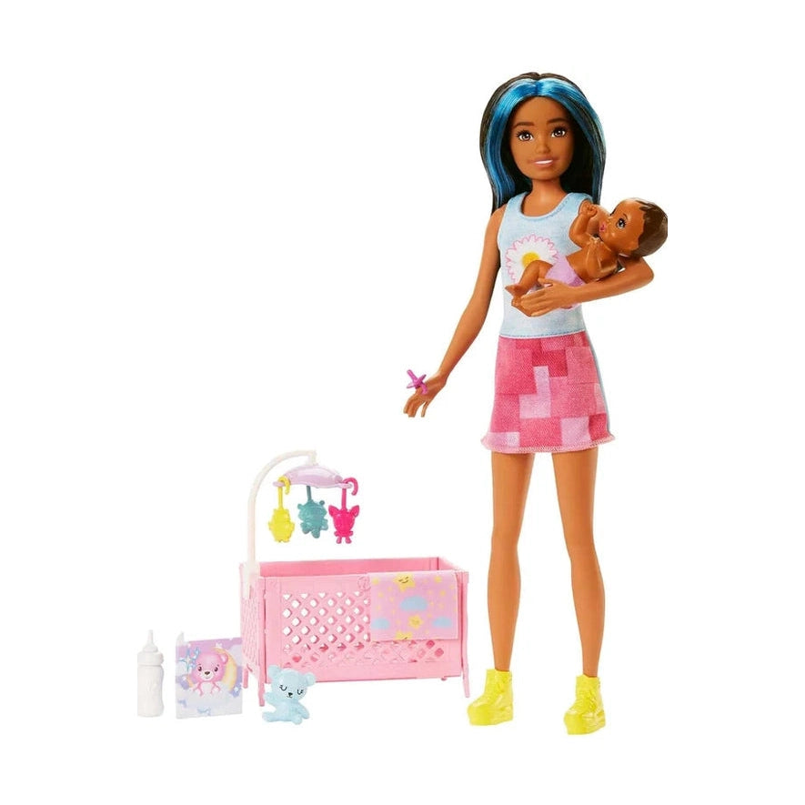 Barbie Skipper Babysitters Inc Doll & Accessories, Crib Playset with Doll by Mattel