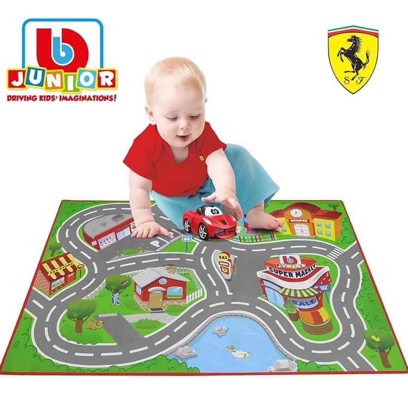 Bburago B16-85007 Animal BB Junior Ferrari City PLAYMAT, Multiple, Large