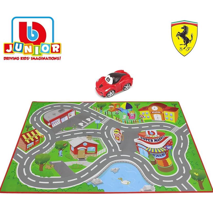 Bburago B16-85007 Animal BB Junior Ferrari City PLAYMAT, Multiple, Large