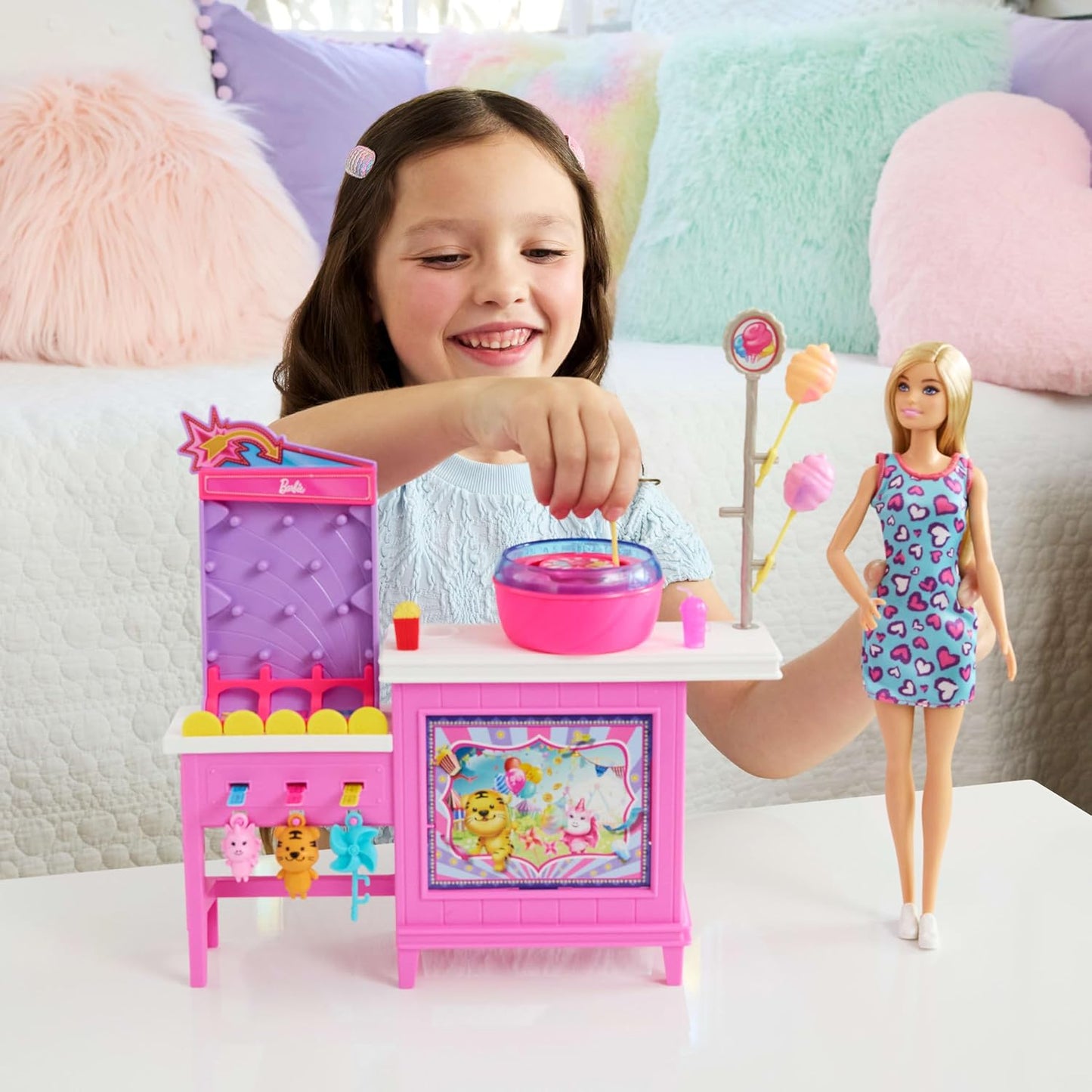 Beach Detectives Malibu Doll & Cotton Candy Game Booth Playset by Mattel