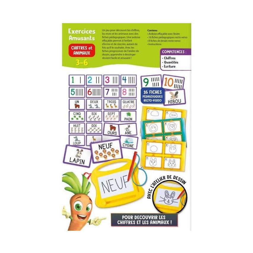 CAROTINA Apprentissage des chiffres Mini ardoise magique by Lisciani