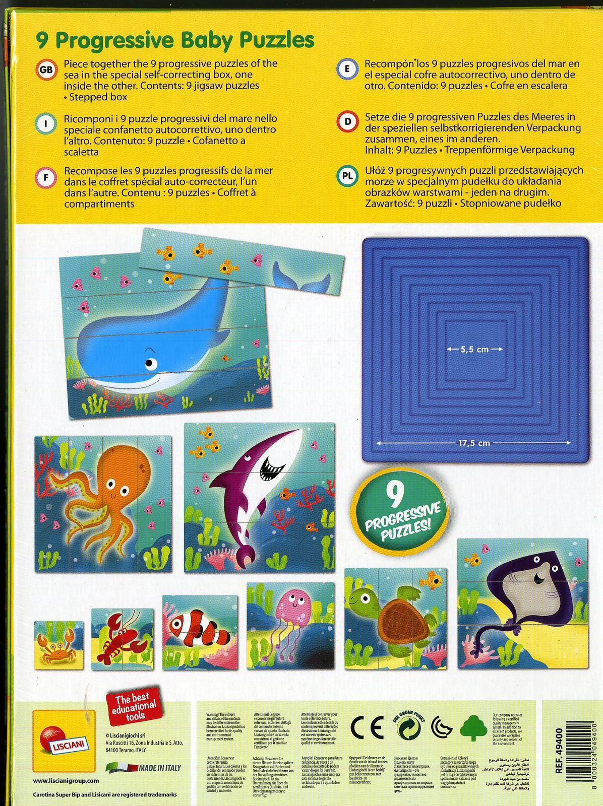 CAROTINA BABY 9 PUZZLES PROGRESSIVE THE SEA