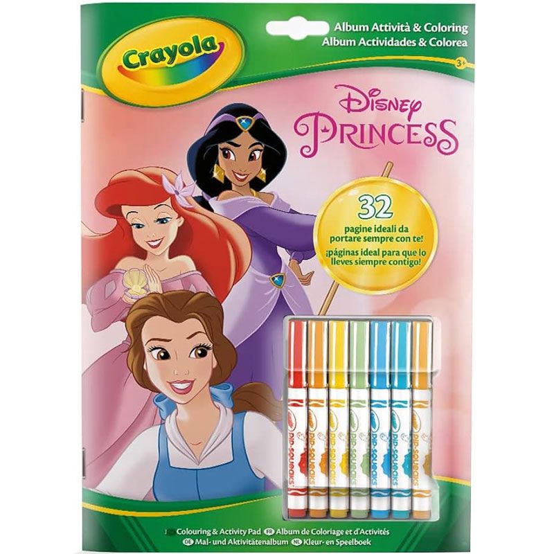 Crayola 32 Pages Colouring & Activity Pad Book Disney Princess