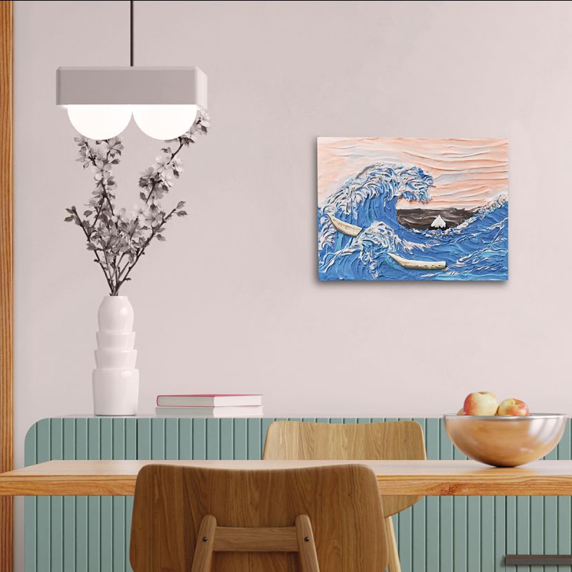 Creative SET " Big wave in Kanagawa " ТМ ОКТО 30*40 сm 10004