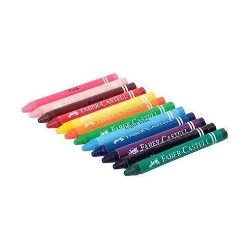 Faber-Castell Wax Crayons 12 Color Round 75mm by Faber-Castell