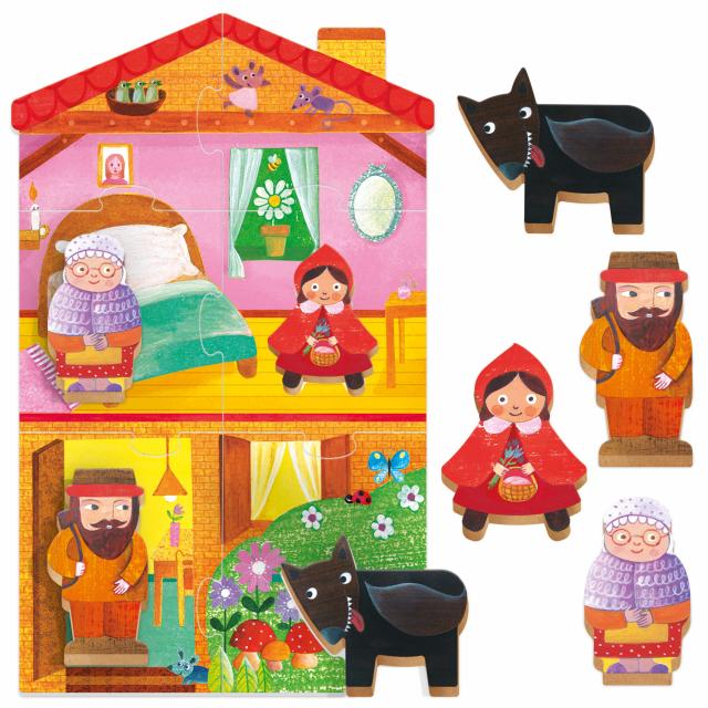 HEADU MONTESSORI FIRST PUZZLE LITTLE RED RIDING HOOD by HEADU
