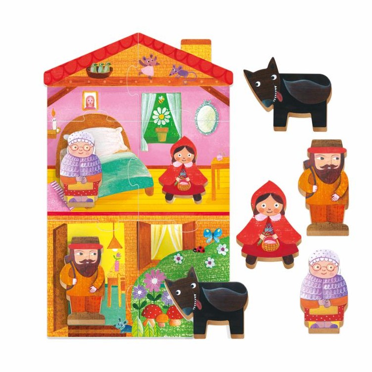 HEADU MONTESSORI FIRST PUZZLE LITTLE RED RIDING HOOD by HEADU
