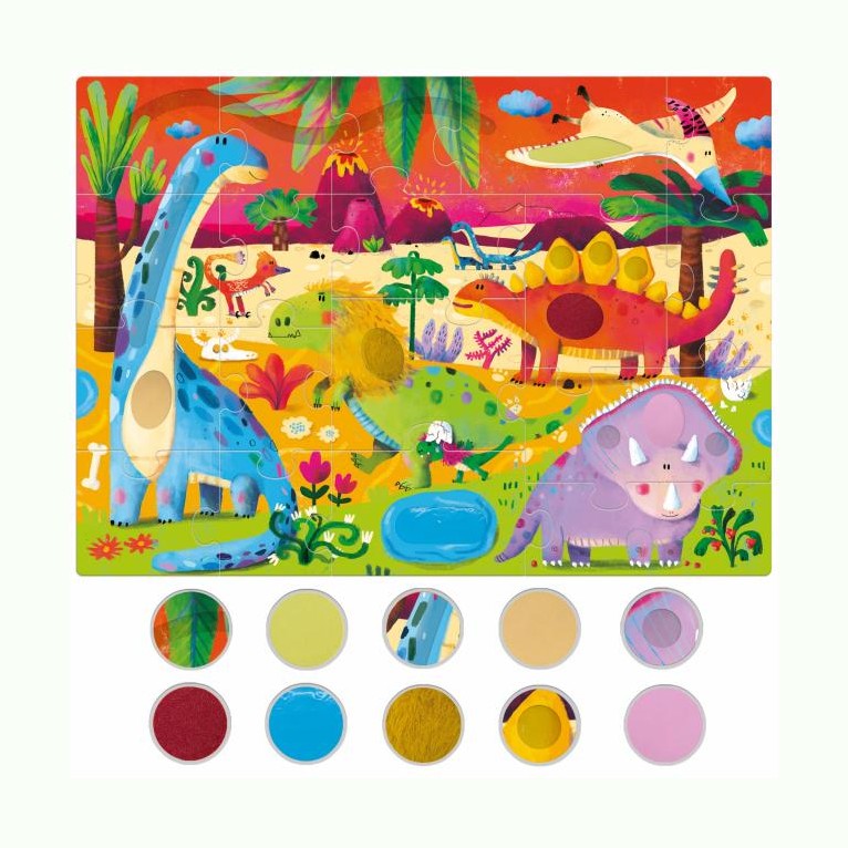 HEADU TACTILE PUZZLE MONTESSORI DINO by HEADU