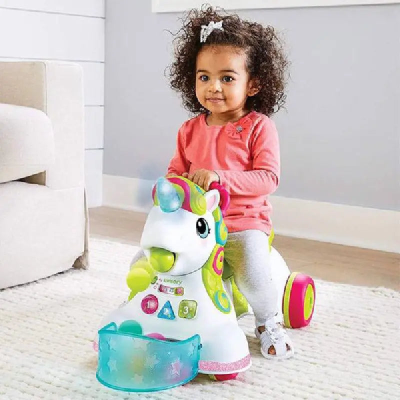 Infantino – 3 In 1 Sit, Walk & Ride Unicorn by Blue Box Kids