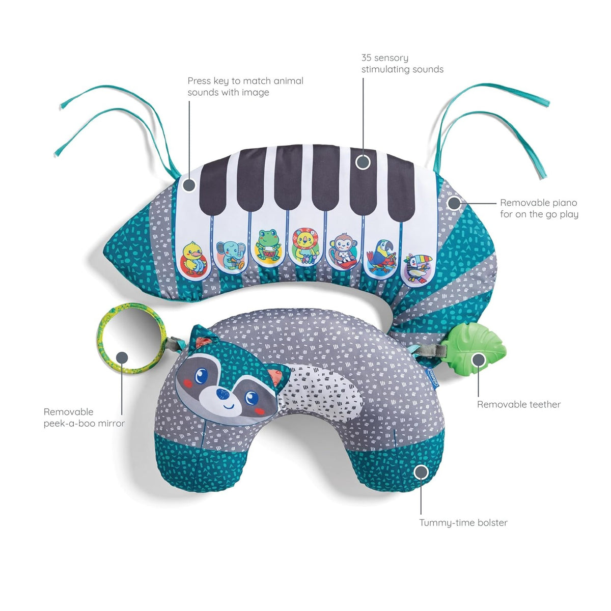 Infantino Grow with Me 3-in-1 Tummy Time Piano by Blue Box Kids