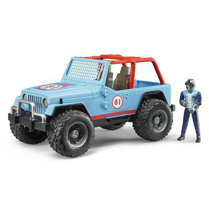 Jeep Cross country Racer blue with driver by Bruder