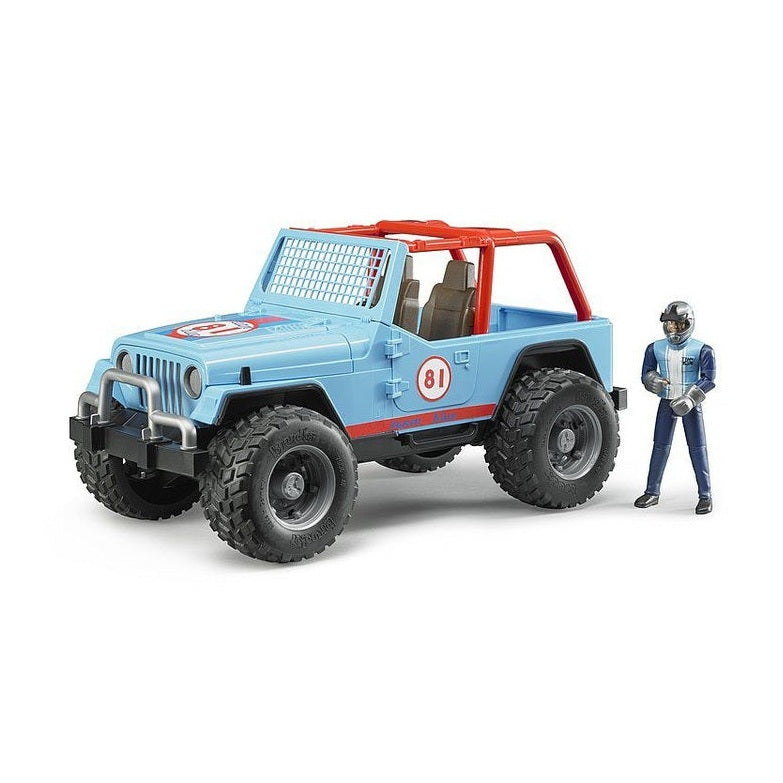 Jeep Cross country Racer blue with driver by Bruder