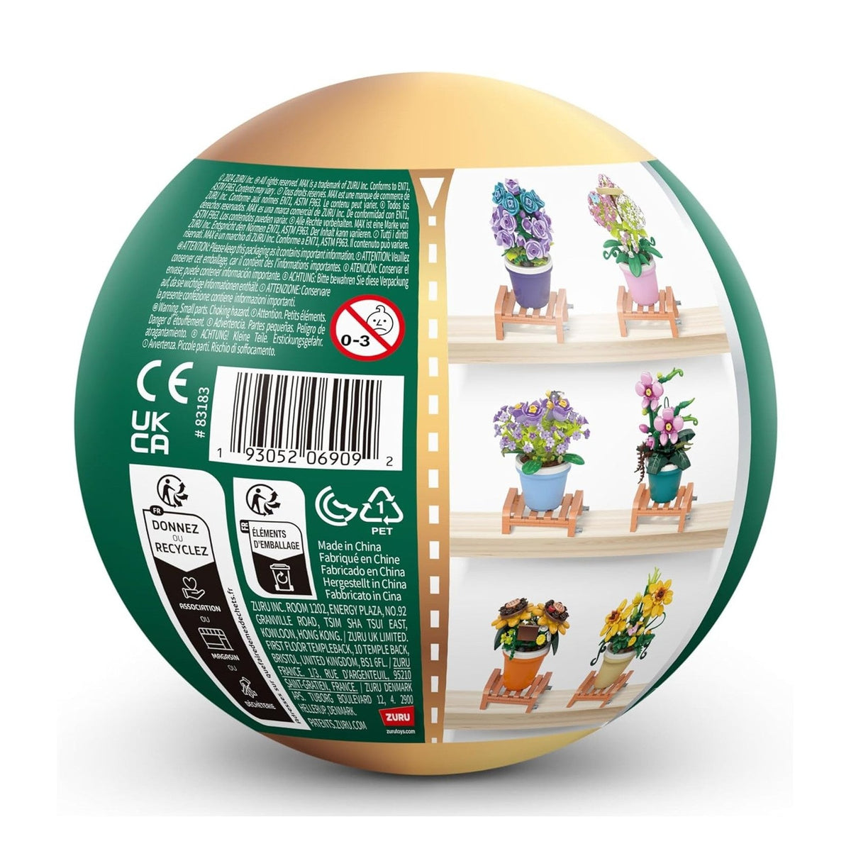 MAX Premium Garden Pot Plants Building Bricks Collection by ZURU