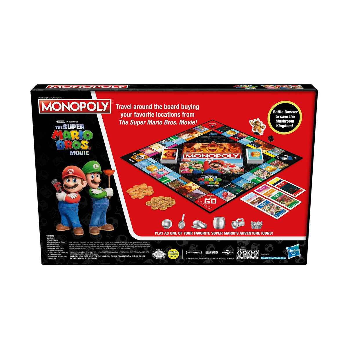 MONOPOLY THE SUPER MARIO BROS. MOVIE by Hasbro