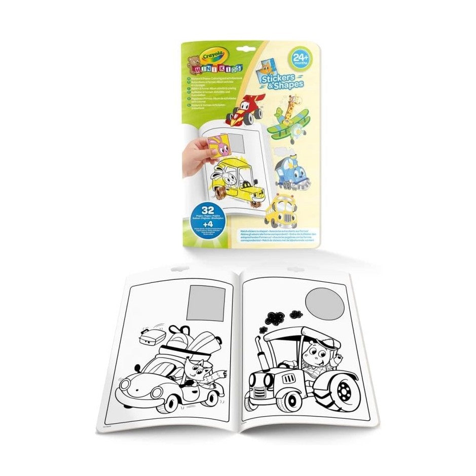 Mini Kids Color & Shapes Whimsical Wheels Activity Book by Crayola