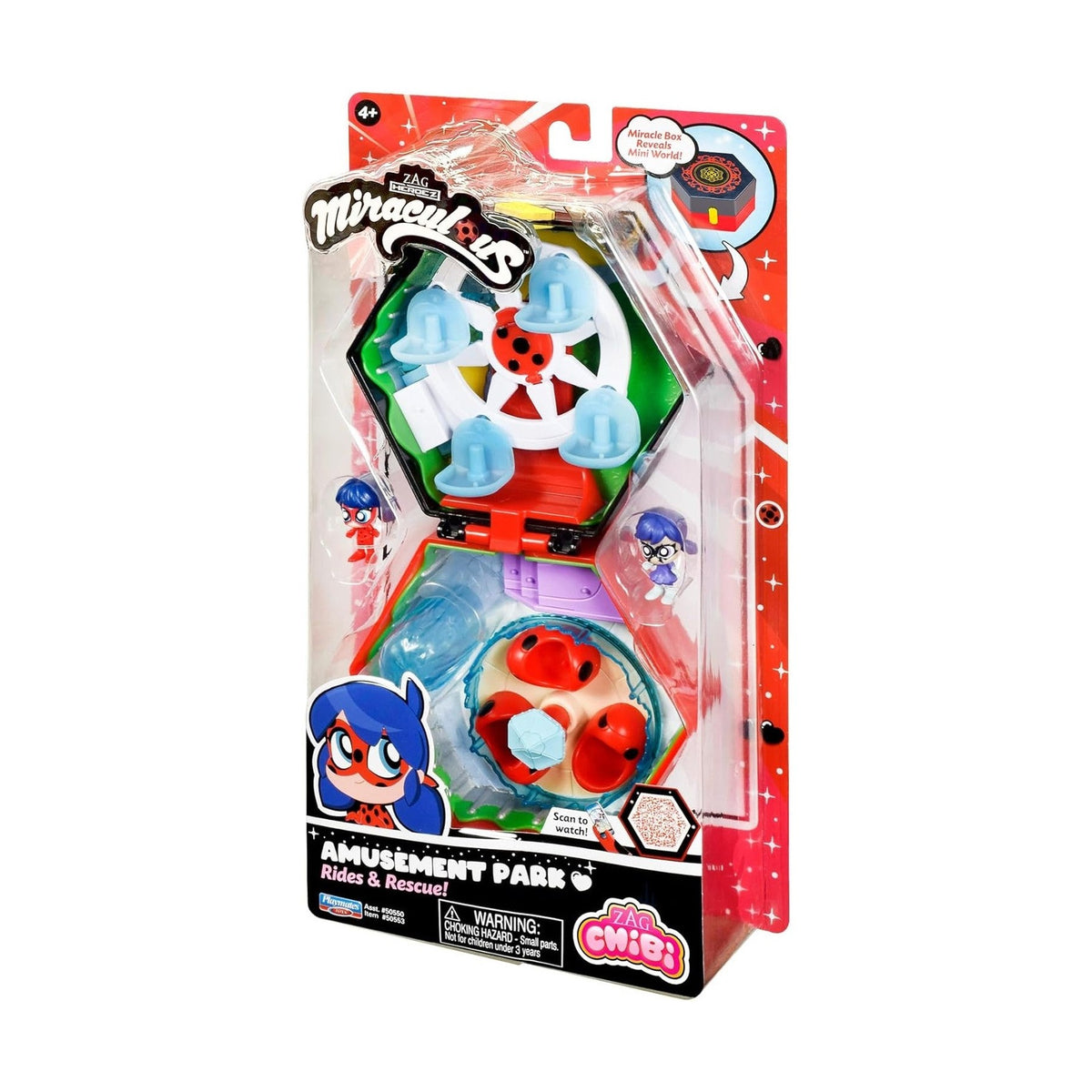 Miraculous Chibi Amusement Park: Rides & A Rescue Miracle Box Playset by Playmates Toys