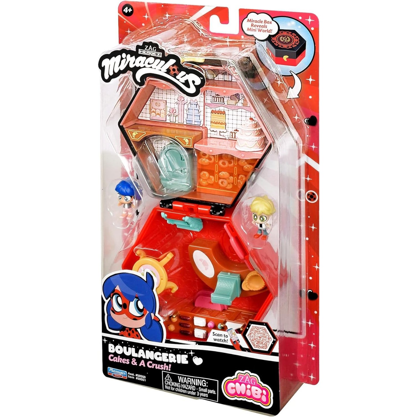 Miraculous Chibi Boulangerie: Cakes & A Crush Miracle Box Playset by Playmates Toys