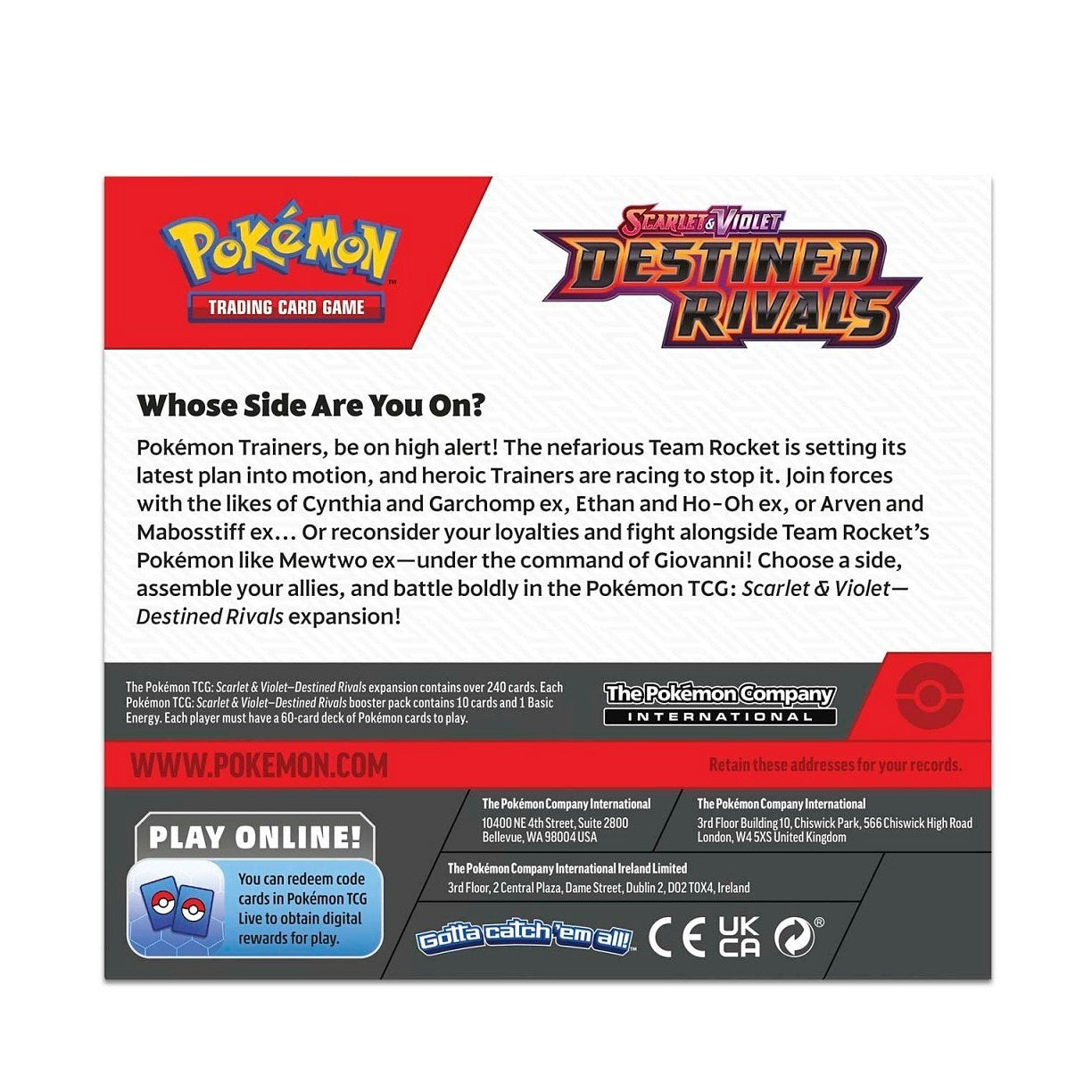 Pokémon TCG: Scarlet & Violet—Destined Rivals Booster Pack (Loose) by The Pokémon Company
