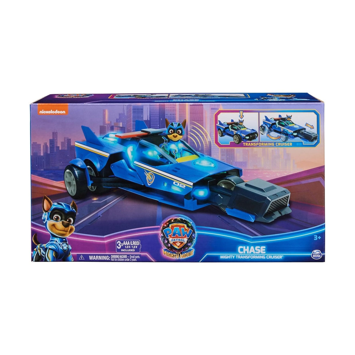 Paw Patrol: The Mighty Movie, Chase's Mighty Transforming Cruiser by Spin Master