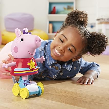Peppa Roller Skating Doll, Pull-and-Go by Hasbro