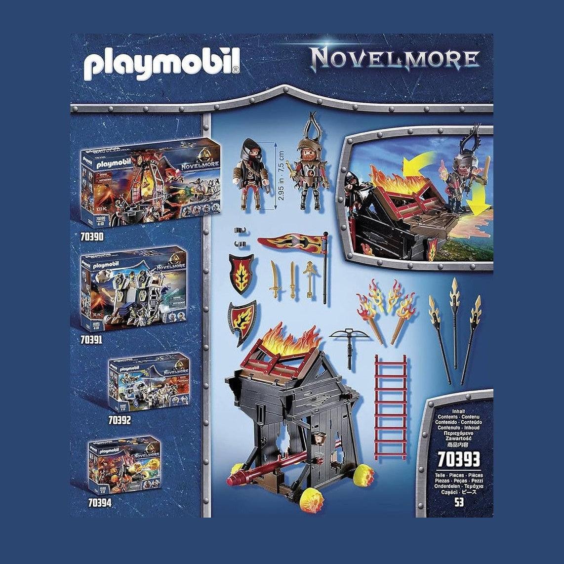 Playmobil Novelmore Knights Burnham Raiders Fire Ram (70393) by Playmobil