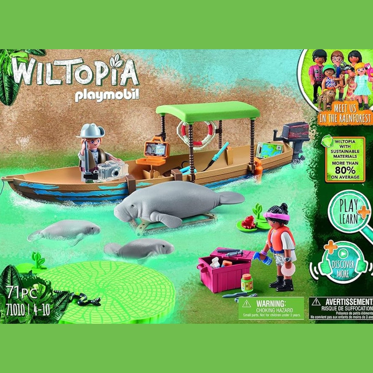 Playmobil Wiltopia Boat Trip to The Manatees (71010) by Playmobil