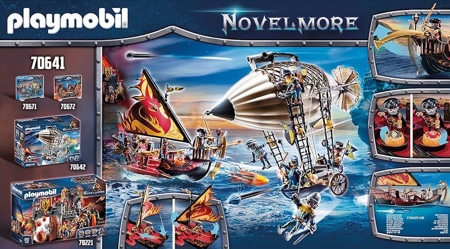 Playmobil Novelmore Knights Burnham Raiders Fire Ship Floating (70641)
