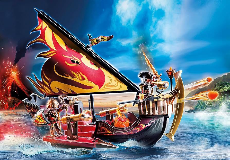 Playmobil Novelmore Knights Burnham Raiders Fire Ship Floating (70641)