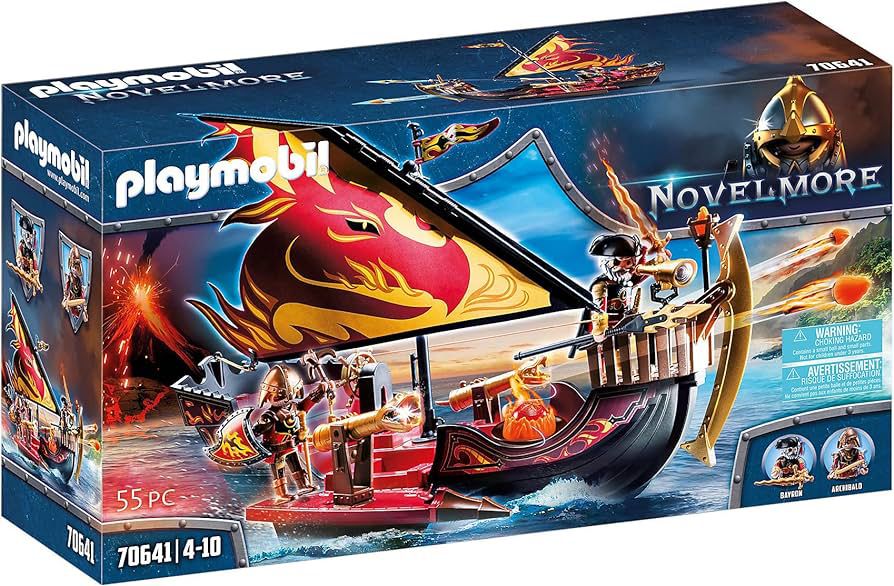 Playmobil Novelmore Knights Burnham Raiders Fire Ship Floating (70641)