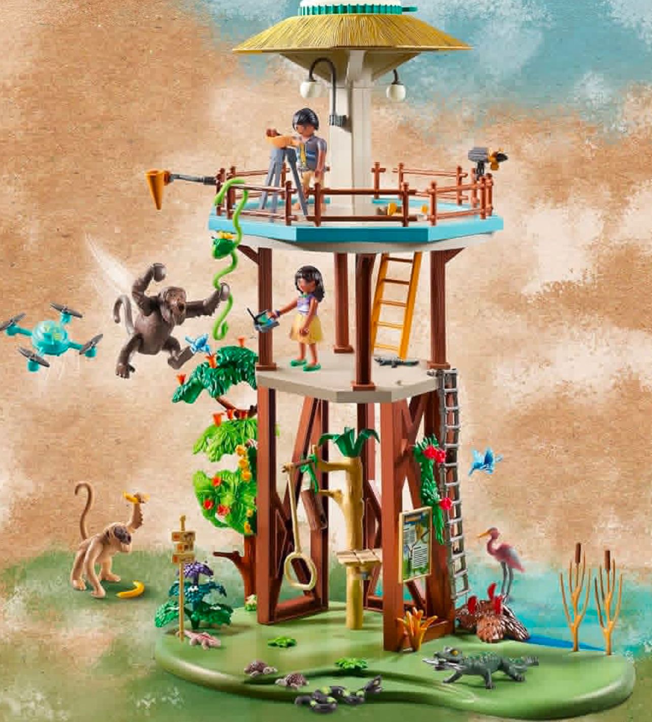 Playmobil Wiltopia Research Tower with Compass (71008)