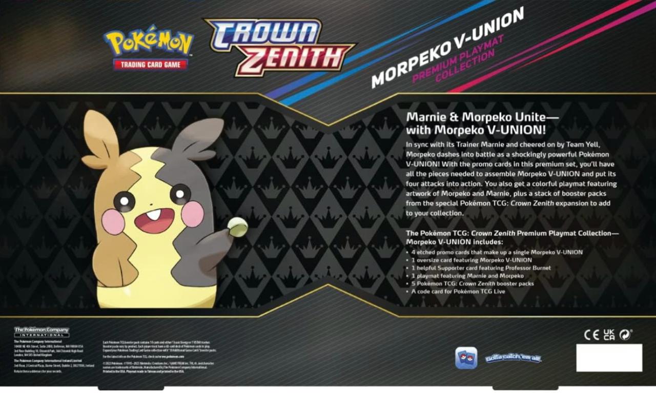 Pokemon Crown Zenith Morpeko V-Union