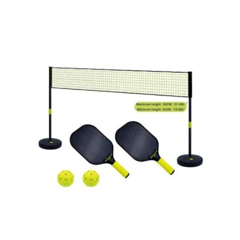 RACKET SET WITH ADJUSTABLE NET by AJ Sports