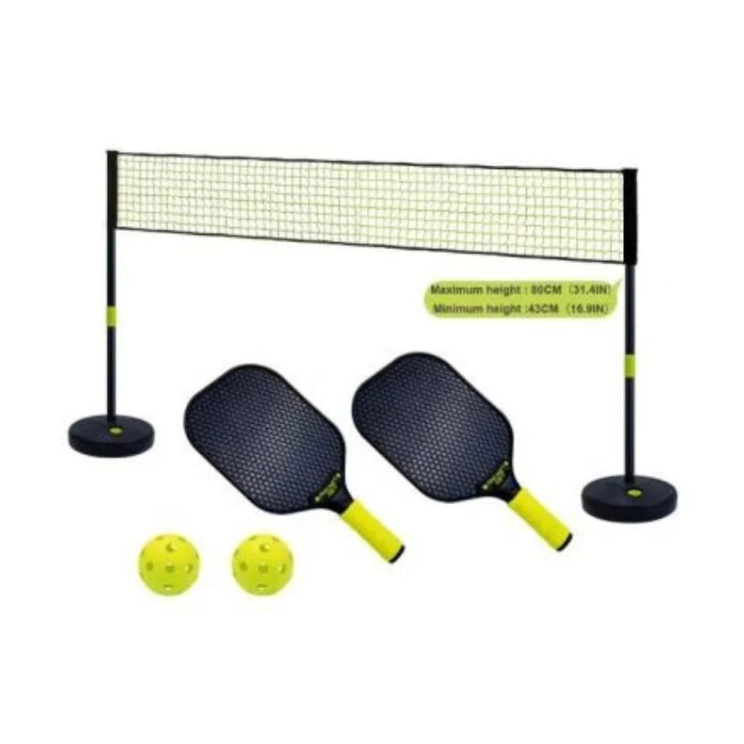 RACKET SET WITH ADJUSTABLE NET by AJ Sports