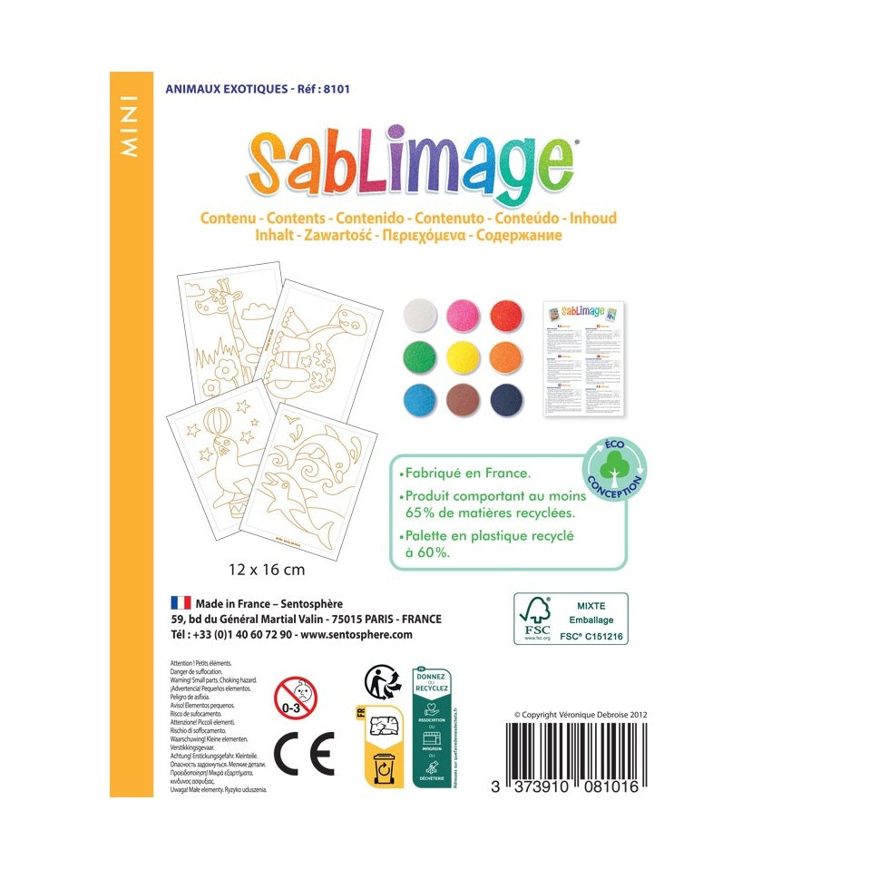 Sablimage Mini Animaux Exotiques by Sentosphere