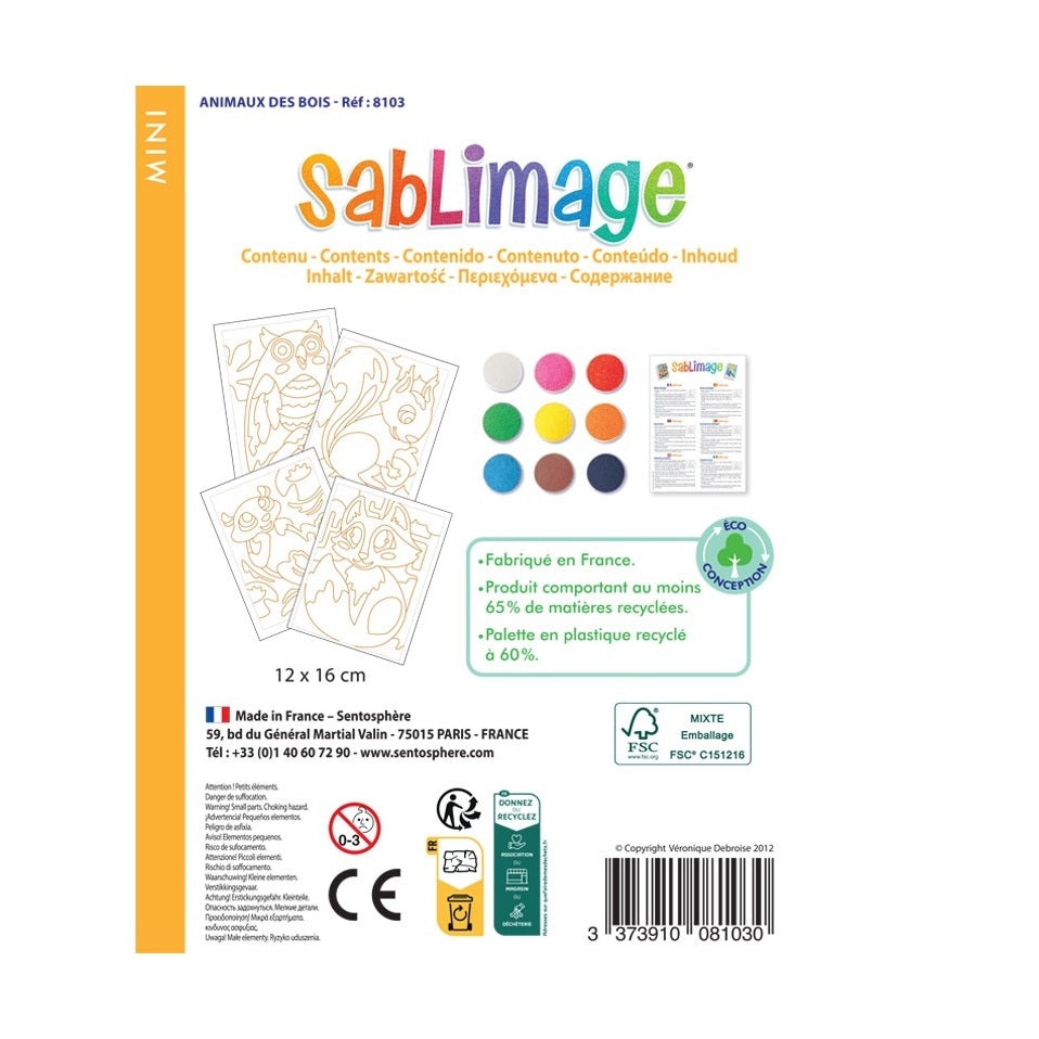 Sablimage Mini Animaux des Bois by Sentosphere