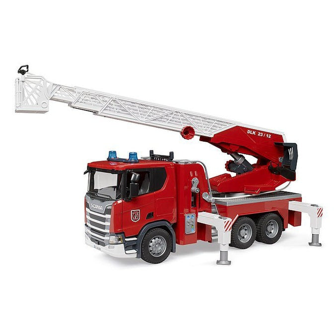 Scania Super 560R Fire engine with ladder, waterpump and Light & Sound Module by Bruder