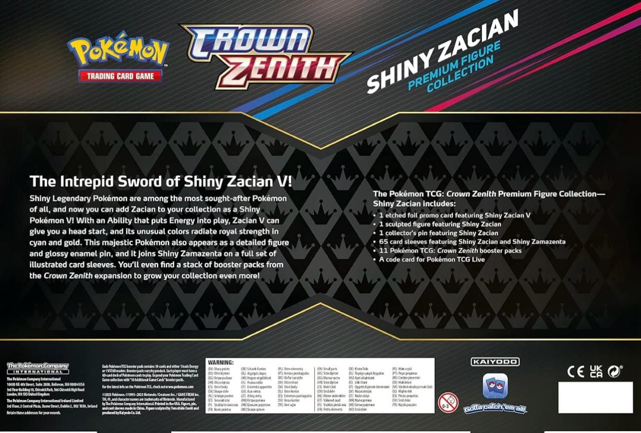 Pokemon Crown Zenith Shiny Zacian
