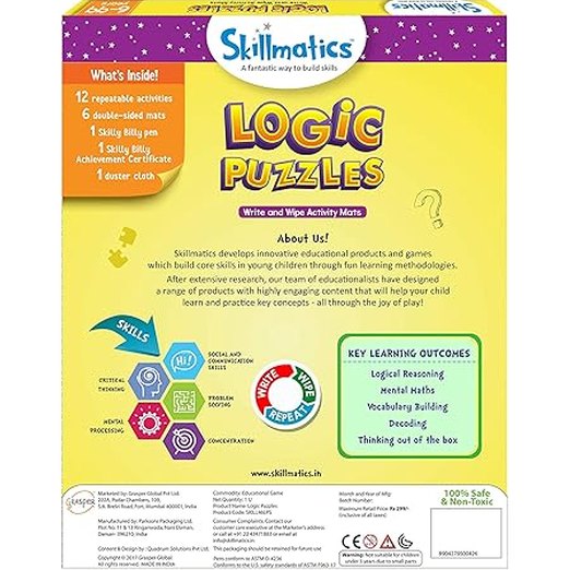Skillmatics Logic Puzzles by Skillmatics