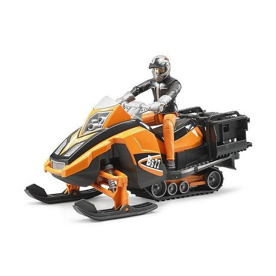 Snowmobil with driver and accessories by Bruder