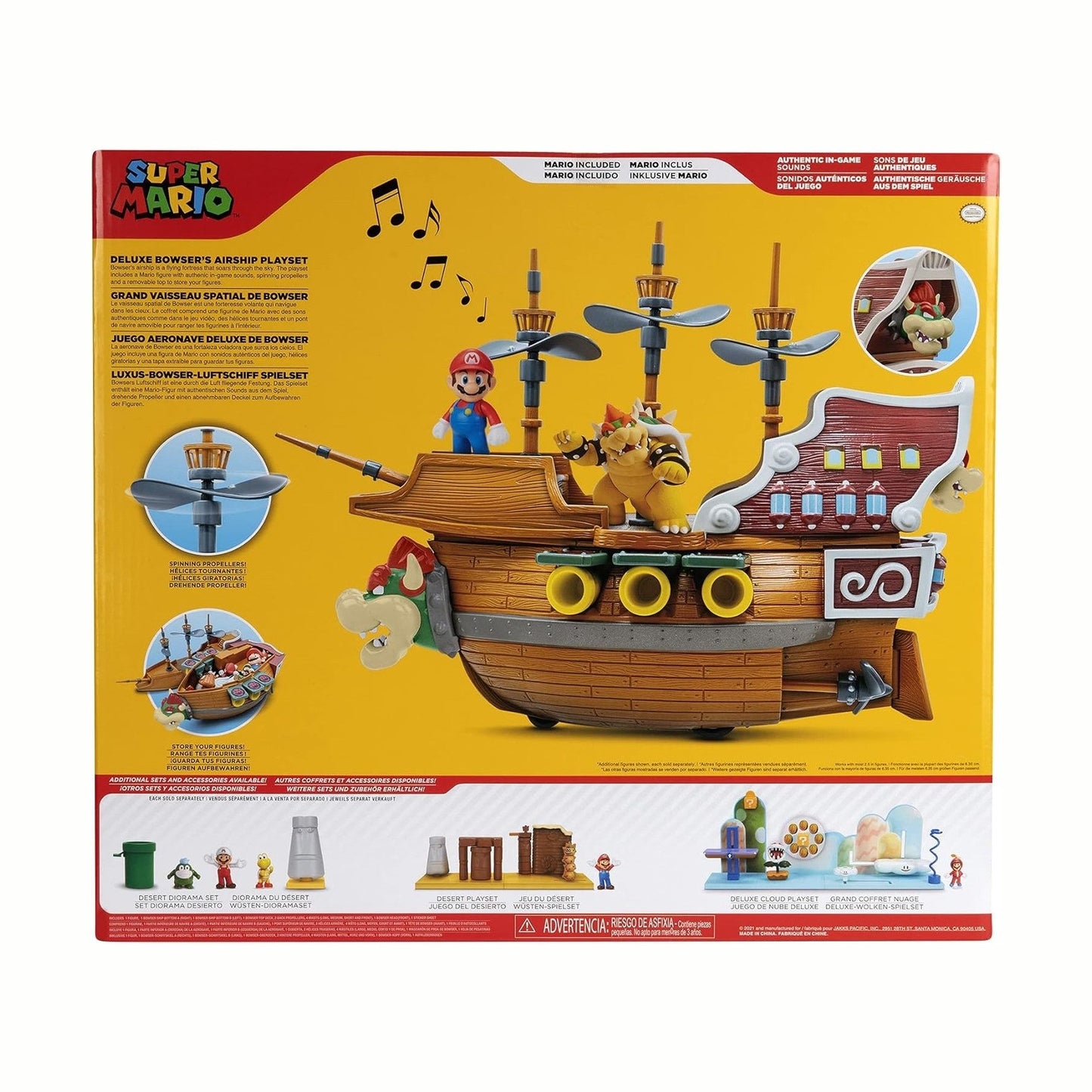 Super Mario Deluxe Bowser's Air Ship Playset by JAKKS Pacific