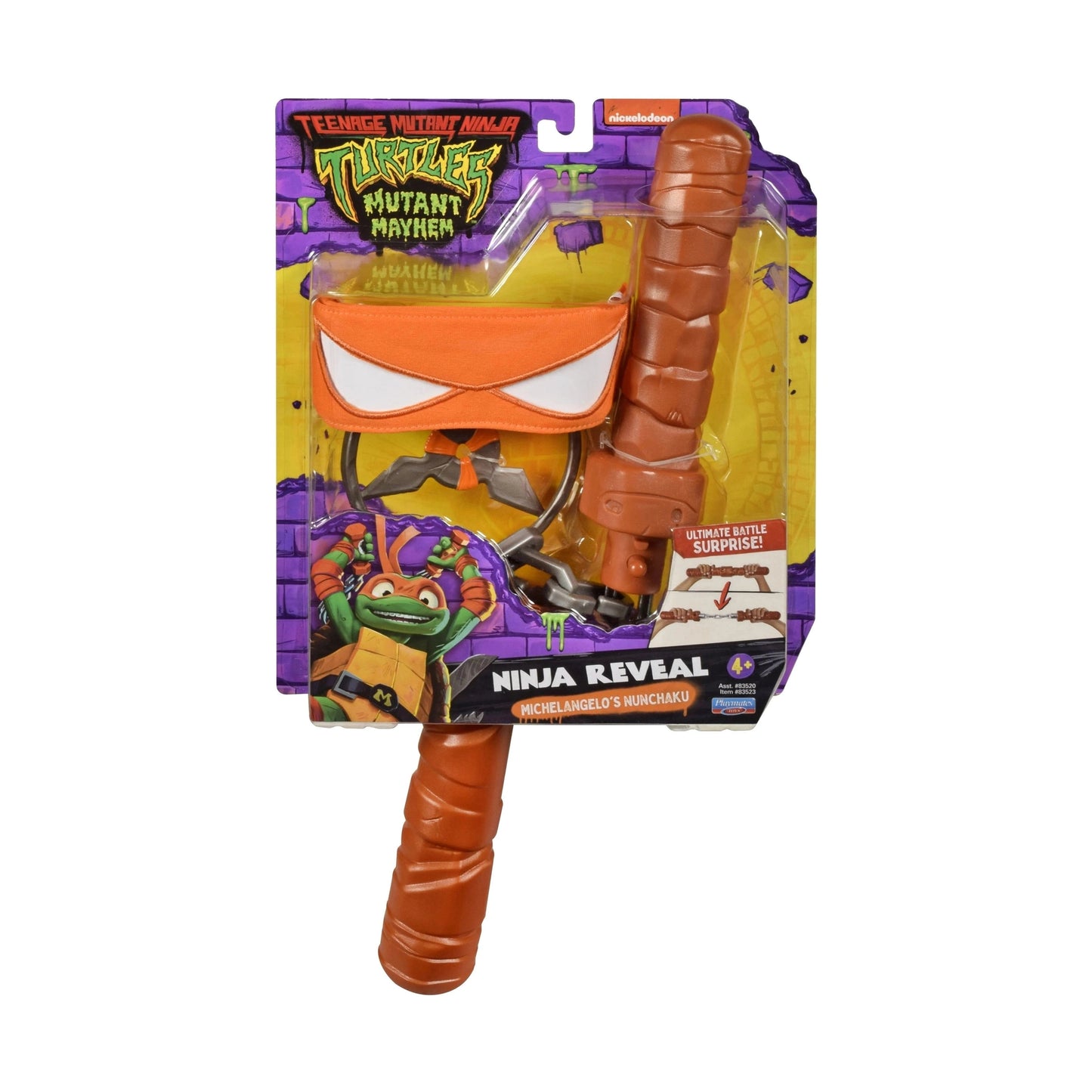 TMNT: Mutant Mayhem Ninja Reveal - Mikey's Transforming Nunchuk by Playmates Toys